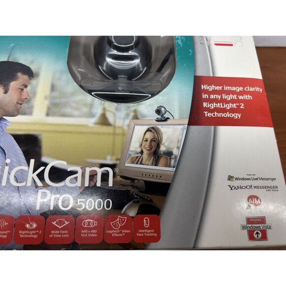 Logitech QuickCam Pro 5000 Webcam Windows 2000, XP OR VISTA - Picture 7 of 7